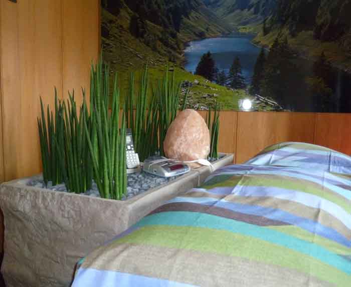 Schlafzimmer - Bepflanzter Ateliervierkant RB5060 als Nachttischmöbel